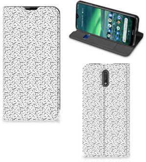 B2Ctelecom Nokia 2.3 Hoesje met Magneet Stripes Dots