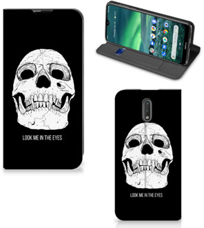 B2Ctelecom Nokia 2.3 Mobiel BookCase Skull Eyes