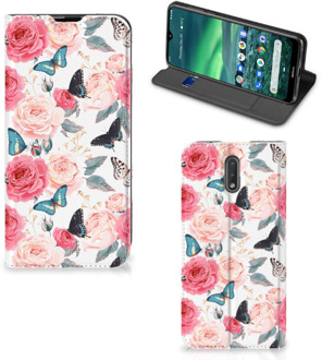 B2Ctelecom Nokia 2.3 Smart Cover Butterfly Roses