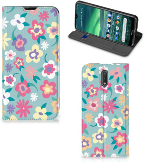 B2Ctelecom Nokia 2.3 Smart Cover Flower Power