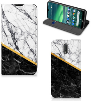 B2Ctelecom Nokia 2.3 Standcase Marble White Black