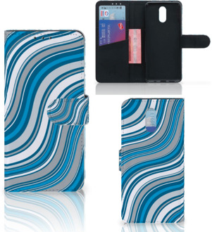 B2Ctelecom Nokia 2.3 Telefoon Hoesje Waves Blue