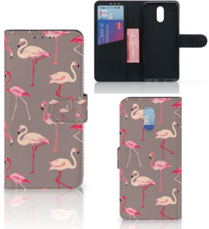 B2Ctelecom Nokia 2.3 Telefoonhoesje met Pasjes Flamingo