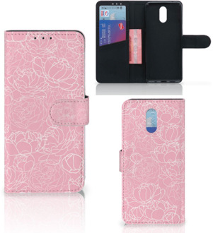 B2Ctelecom Nokia 2.3 Wallet Case White Flowers