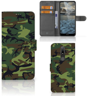 B2Ctelecom Nokia 2.4 Portemonnee hoesje Army Dark