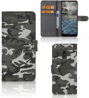 B2Ctelecom Nokia 2.4 Telefoon Hoesje Cadeau voor hem Army Light