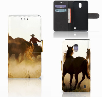 B2Ctelecom Nokia 2 Bookcase Hoesje Design Cowboy