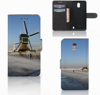 B2Ctelecom Nokia 2 Bookcase hoesje  Schaatsers