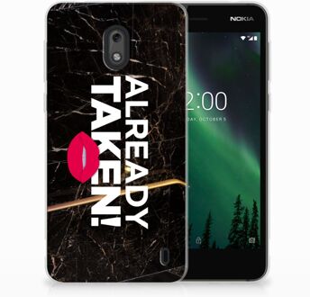 B2Ctelecom Nokia 2 TPU Hoesje Design Already Taken Black