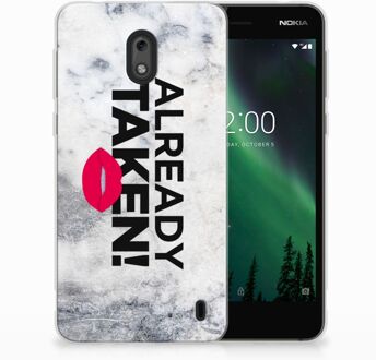 B2Ctelecom Nokia 2 TPU Hoesje Design Already Taken White