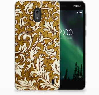 B2Ctelecom Nokia 2 TPU Hoesje Design Barok Goud