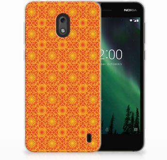 B2Ctelecom Nokia 2 TPU Hoesje Design Batik Orange