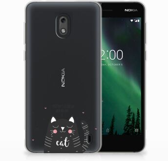 B2Ctelecom Nokia 2 TPU Hoesje Design Cat Good Day