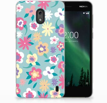 B2Ctelecom Nokia 2 TPU Hoesje Design Flower Power