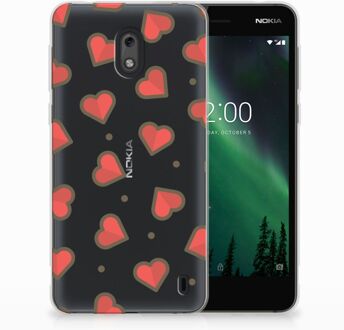 B2Ctelecom Nokia 2 TPU Hoesje Design Hearts