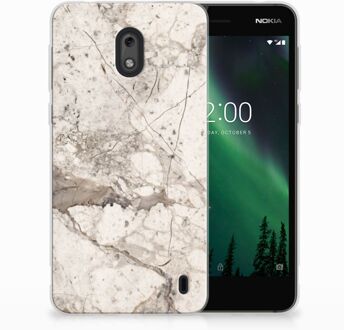 B2Ctelecom Nokia 2 TPU Hoesje Design Marmer Beige