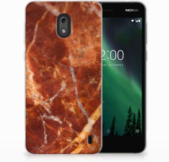 B2Ctelecom Nokia 2 TPU Hoesje Design Marmer Bruin