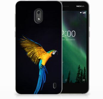 B2Ctelecom Nokia 2 TPU Hoesje Design Papegaai