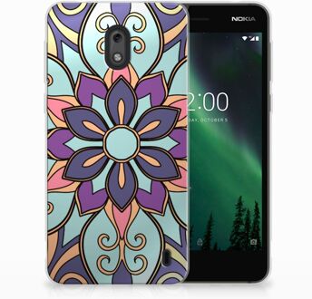 B2Ctelecom Nokia 2 TPU Hoesje Design Purple Flower