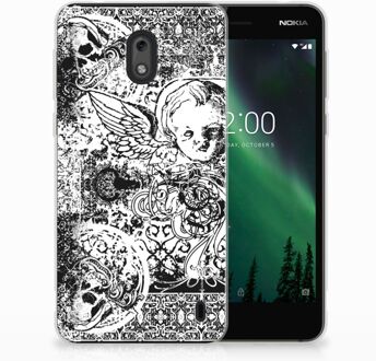 B2Ctelecom Nokia 2 TPU Hoesje Design Skulls Angel