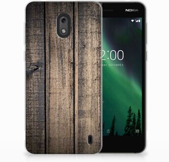 B2Ctelecom Nokia 2 TPU Hoesje Design Steigerhout