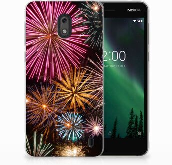 B2Ctelecom Nokia 2 TPU Hoesje Design Vuurwerk