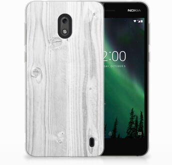 B2Ctelecom Nokia 2 TPU Hoesje Design White Wood