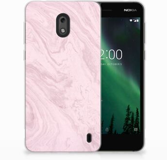 B2Ctelecom Nokia 2 TPU Hoesje Marble Pink