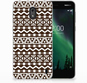 B2Ctelecom Nokia 2 Uniek TPU Hoesje Aztec Brown