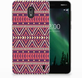 B2Ctelecom Nokia 2 Uniek TPU Hoesje Aztec Purple