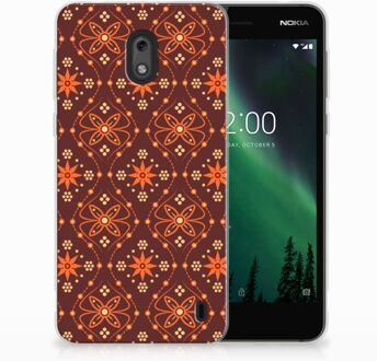 B2Ctelecom Nokia 2 Uniek TPU Hoesje Batik Brown