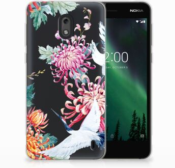 B2Ctelecom Nokia 2 Uniek TPU Hoesje Bird Flowers