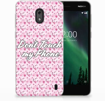 B2Ctelecom Nokia 2 Uniek TPU Hoesje Flowers Pink DTMP