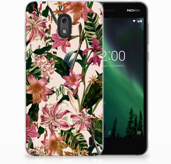 B2Ctelecom Nokia 2 Uniek TPU Hoesje Flowers