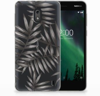 B2Ctelecom Nokia 2 Uniek TPU Hoesje Leaves Grey