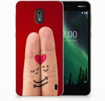 B2Ctelecom Nokia 2 Uniek TPU Hoesje Liefde