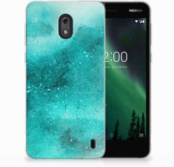 B2Ctelecom Nokia 2 Uniek TPU Hoesje Painting Blue