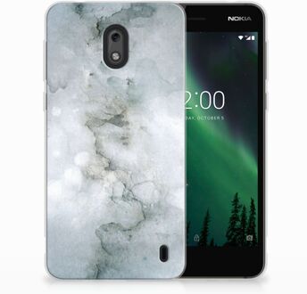 B2Ctelecom Nokia 2 Uniek TPU Hoesje Painting Grey