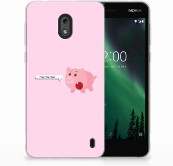 B2Ctelecom Nokia 2 Uniek TPU Hoesje Pig Mud