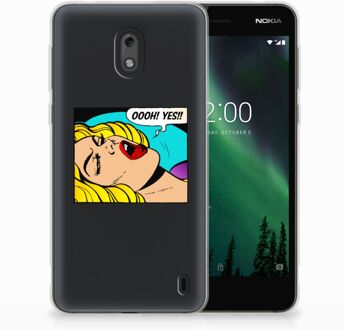 B2Ctelecom Nokia 2 Uniek TPU Hoesje Popart Oh Yes