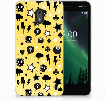 B2Ctelecom Nokia 2 Uniek TPU Hoesje Punk Yellow