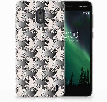 B2Ctelecom Nokia 2 Uniek TPU Hoesje Salamander Grey