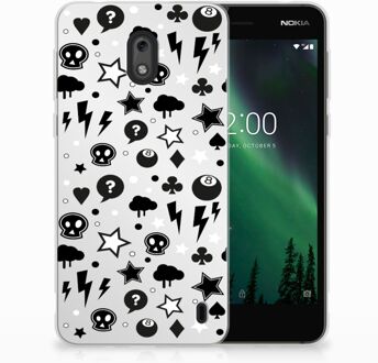 B2Ctelecom Nokia 2 Uniek TPU Hoesje Silver Punk