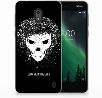 B2Ctelecom Nokia 2 Uniek TPU Hoesje Skull Hair