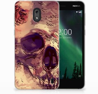 B2Ctelecom Nokia 2 Uniek TPU Hoesje Skullhead