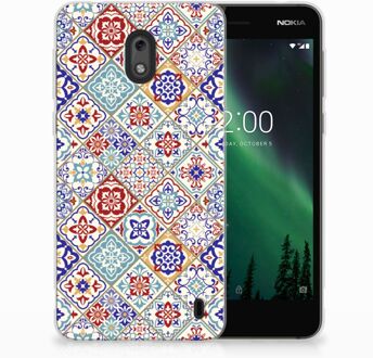 B2Ctelecom Nokia 2 Uniek TPU Hoesje Tiles Color