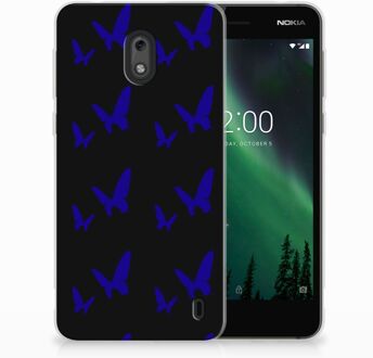 B2Ctelecom Nokia 2 Uniek TPU Hoesje Vlinder Patroon