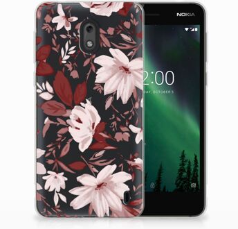 B2Ctelecom Nokia 2 Uniek TPU Hoesje Watercolor Flowers