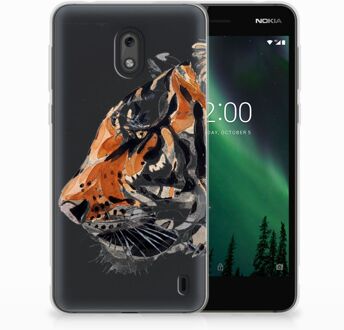 B2Ctelecom Nokia 2 Uniek TPU Hoesje Watercolor Tiger