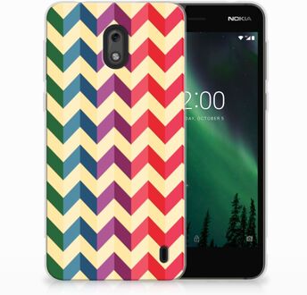 B2Ctelecom Nokia 2 Uniek TPU Hoesje Zigzag Color